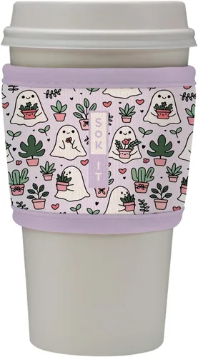 Vista 57 de Sok It HotSok Coffee & Tea - Funda de neopreno con aislamiento reutilizable (floral abstracto)