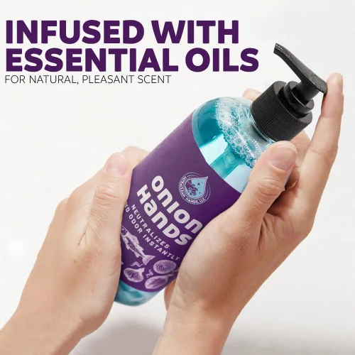 Lavado de manos que elimina olores – Elimina instantáneamente cebolla, ajo, pescado y aromas fuertes – Sin perfume, jabón orgánico mejorado, 16