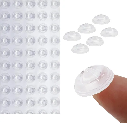 Bivethoi Almohadillas de amortiguación de sonido – 100 piezas – Parachoques autoadhesivos transparentes en forma de puntos circulares para puertas