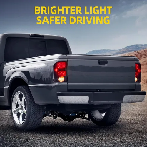 Vista 6 de DWVO Conjunto de luces traseras compatibles con Ford Ranger 01-05 2001 2002 2003 2004 2005 luces traseras de repuesto LED