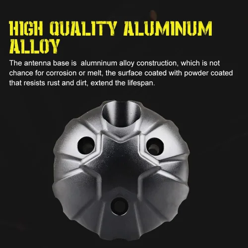 Vista 4 de Samman Cubierta de la base de antena JK de aluminio para antena de radio anodizada, cubierta de antena compatible con Jeep Wrangler JK JKU JL JLU