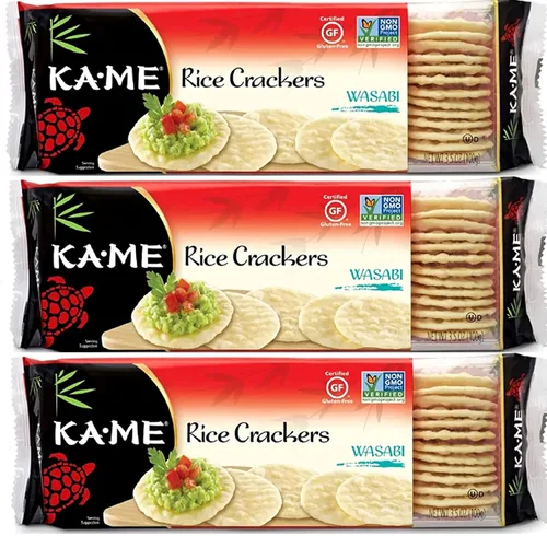 Vista 13 de KA-ME Galletas de arroz de algas marinas de 3.5 onzas, ingredientes asiáticos auténticos, certificadas sin gluten, sin sabores/colores artificiales