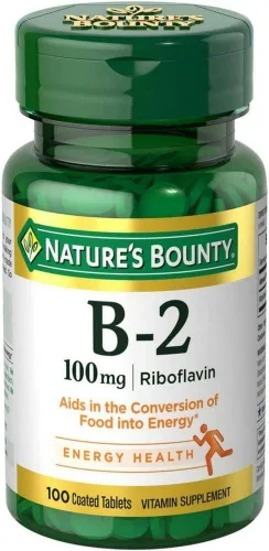 Vista 7 de Nature's Bounty Vitamina B, vitamina B-2 de 100 mg como suplemento de riboflavina, ayuda al metabolismo energético, 100 tabletas recubiertas
