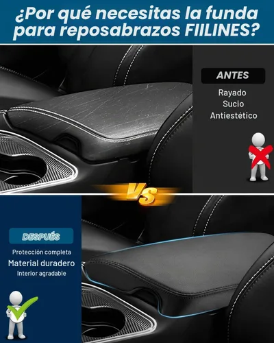 Vista 4 de FIILINES Funda de consola central para Toyota 4Runner 2010-2024, funda para reposabrazos, cojín de 4 accesorios, funda para reposabrazos
