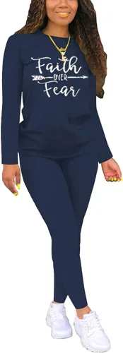 Vista 2 de Nimsruc Conjuntos de dos piezas para mujer, conjuntos deportivos casuales para correr, ropa a juego