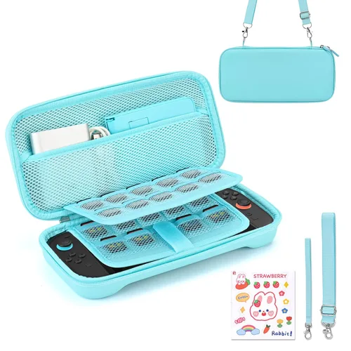 Vista 21 de Younik Switch 2 Case Compatible with NS Switch 2 (2025), Carrying Case with 19 Game Card Slots, 4 in 1 Switch 2 Accessories Includes Shoulder Strap