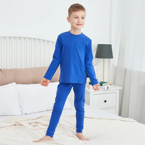 Vista 2 de Conjunto de ropa interior térmica para niños pequeños, pijamas largos para niños, 3-7 años