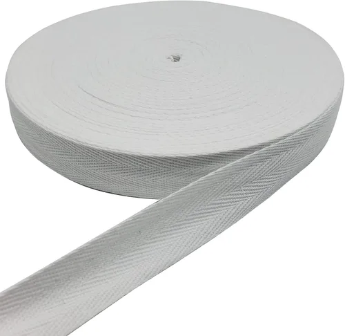 Vista 12 de Cinta de algodón en espiga, cinta de sarga para coser, cinta natural al bies para manualidades (beige, 1 pulgada)