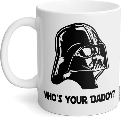 Taza con texto en inglés «Who's Your Daddy», «Darth Cup, The Empire, StarWars», «I'm Your Daddy, Dad You Are My Father», regalo del día del padre,