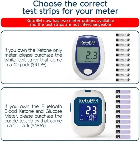 Vista 2 de KetoBM Tiras de cetonas para pruebas de salud en el hogar - Paquete de 40