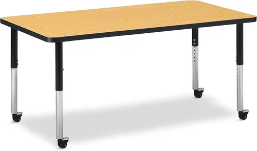 Vista 20 de Jonti-Craft Berries 6478JCM180 - Mesa de actividades rectangular, altura M (20-31 pulgadas de altura ajustable, móvil), 24 x 36 pulgadas