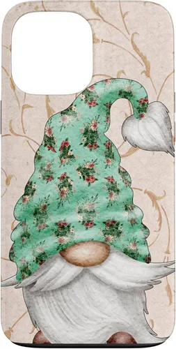 Vista 24 de Floral Shabby Chic Design with Cute Gnomie for Summer Gnome Case for iPhone 17