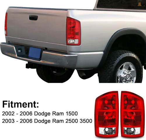 Vista 5 de Luces traseras compatibles con Dodge Ram 1500/2500 / 3500 2002-2006 2002 2003 2004 2005 2006 Luces traseras de freno y parada Lado del conductor