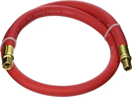 Vista 5 de MILTON Carrete de manguera de aire resistente con brazo doble de acero auto-retráctil, rojo - 2770-50D y 2760-3LH manguera líder de aire, manguera