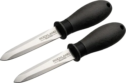 Vista 9 de Cuchillos Rockland Guard para abrir ostras - Cuchillo para abrir ostras para abrir almejas, vieiras, mariscos - Hoja de acero inoxidable, mango