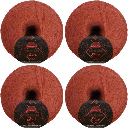 Vista 14 de JubileeYarn Mohair Elixir Yarn - 50g/Skein Baby Wool Blend - Cosmopolitan - 1 Skein
