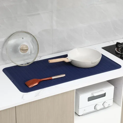 Vista 822 de MicoYang Alfombrilla de Silicona para Secar Platos de Múltiples Usos, Fácil de Limpiar, Ecológica, Alfombrilla de Silicona Resistente al Calor