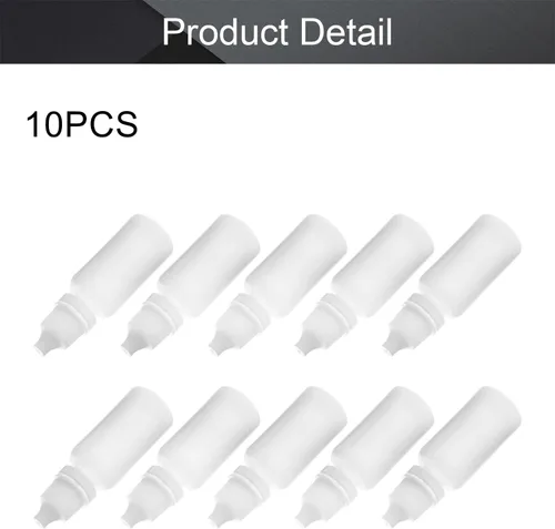 Vista 4 de Othmro Botellas cuentagotas de plástico de ojo de laboratorio de polietileno de 0.5 onzas, 10 piezas, gotero líquido exprimible de 0.0 fl oz, boca
