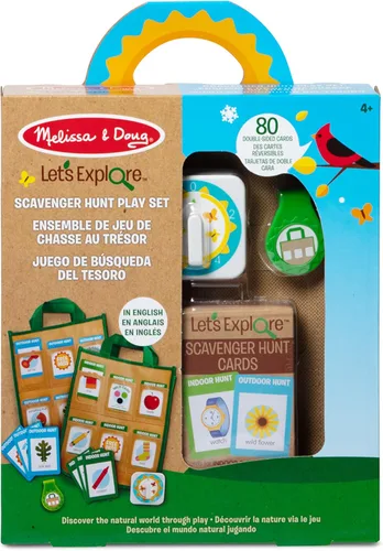 Vista 6 de Melissa & Doug Let's Explore - Juego de búsqueda del tesoro para interiores y exteriores - 80 tarjetas de doble cara
