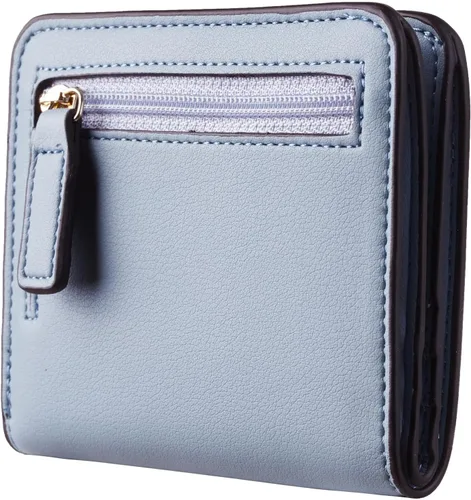 Vista 5 de Toughergun Billetera plegable de cuero genuino para mujer, pequeña y compacta, con bloqueo RFID y ventana de identificación