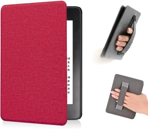 Vista 15 de Funda para Kindle de 11ª generación de 6" (versión 2022, modelo C2V2L3), funda de tela delgada y ligera y duradera con correa de mano y apagado