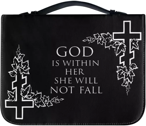 Vista 35 de Cozeyat American Flag Bible Cover Large Size Church Study Book Carrying Bag Highland Cow Bible Protective Case with Handle and Zippered Pocket for