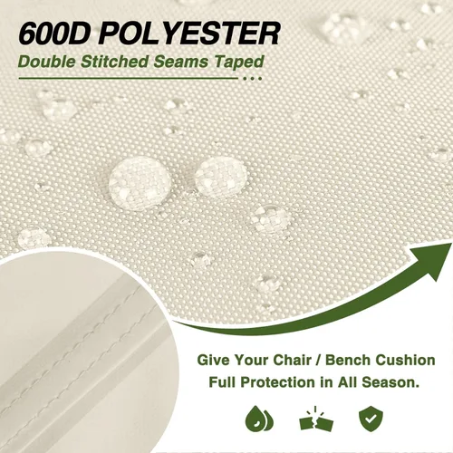 Vista 4 de Porch Shield Bolsa de Almacenamiento de Cojines para Exteriores de 48 Pulgadas Impermeable Bolsas de Almacenamiento para Exteriores para Muebles