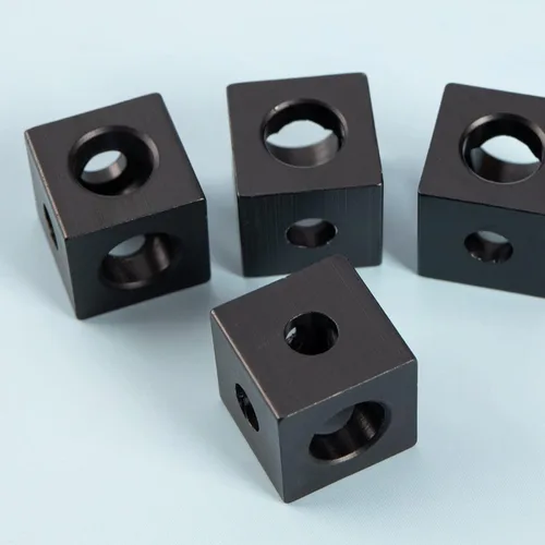 Vista 6 de Create idea 8 conectores de esquina de cubo de tres vías, cubos de soporte de esquina negros para todos los perfiles de extrusiones de aluminio