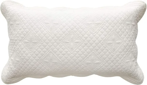 Vista 16 de Calla Angel Sage Garden - Funda de almohada acolchada de algodón puro de lujo matelassé, estándar, 20 x 26 pulgadas, café