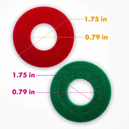 Vista 4 de Arandelas anticorrosión para terminales de batería, protector de terminal de batería de fibra, 3 rojos+3 verdes. (arandelas anticorrosión)