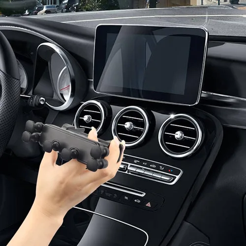 Vista 2 de SUNCARACCL Soporte de teléfono para automóvil compatible con Mercedes Benz A/B/C/E/S-Class, GLC/GLE/GLS/GLB/GLA-Class 2016-2023 y Mini