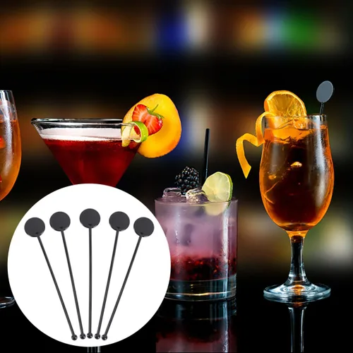 Vista 9 de Angoily 100 piezas de plástico para mezclar bebidas, batidora, batidora, barra de agitación, para mezclar café, whisky, bebidas