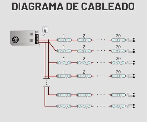 Vista 4 de Módulo LED blanco cálido de 3000 K, 1.8 W, certificación UL, DC12V, luz decorativa impermeable para letreros publicitarios de letras con cinta