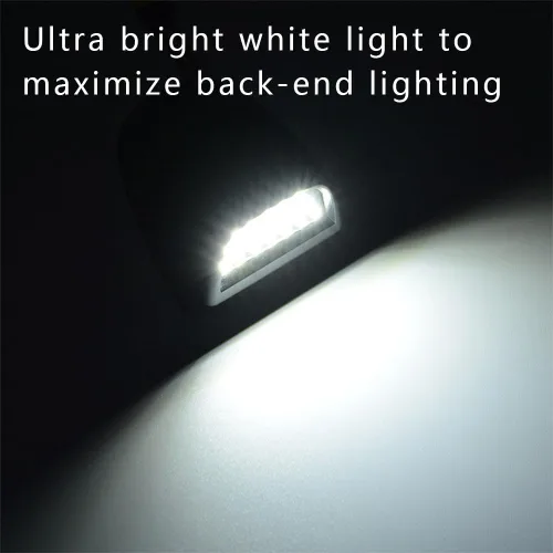 Vista 6 de Conjunto de lámpara de placa de matrícula LED completa, 2 piezas, ensamblajes de luz de matrícula automotriz compatibles con Chevy Avalanche