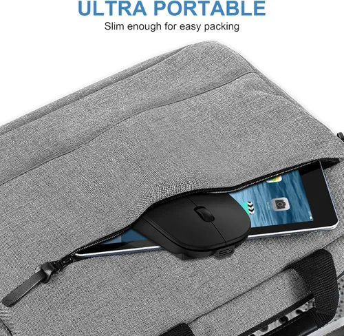 Vista 5 de Ratón Bluetooth inalámbrico para MacBook Air Mac Pro iPad Laptop Computadora Pad Óptico recargable delgado silencioso modo dual