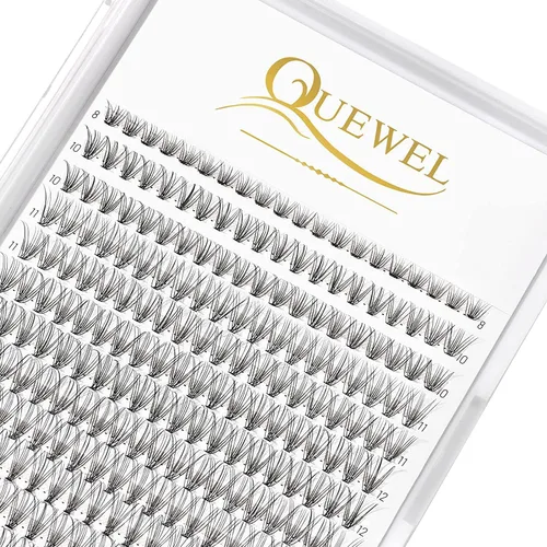 Vista 49 de QUEWEL Kit de extensión de pestañas DIY, racimos de pestañas 3D con 280 piezas, racimos de pestañas mixtas de 10-16 mm (30+40+50D), pinzas