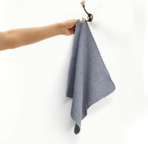 Vista 7 de Paños de Baño de Rizo – 12x12 Pulgadas – Paquete de 10 – Gris y Blanco – Altamente Absorbentes, Suaves al Tacto y Multiusos de Algodón para Uso
