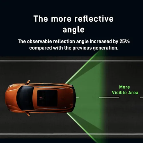 Vista 6 de Thcbme Paquete de 2 calcomanías reflectantes para automóvil, diseño de ojo amarillo nocturno, seguridad nocturna, calcomanías de precaución