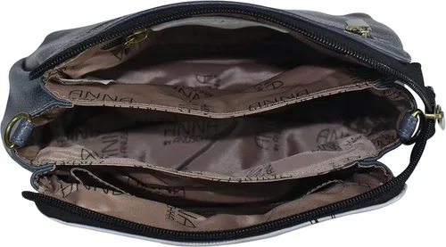 Vista 6 de Anna by Anuschka Bolsa mediana con múltiples compartimentos de piel pintada a mano para mujer