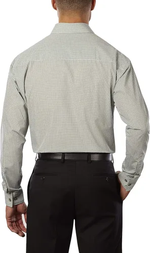 Vista 2 de Kenneth Cole Men's Dress Shirt Regular Fit Checks and Stripes (Patterned)