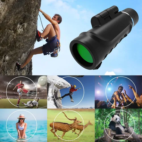 Vista 5 de Telescopio monocular de 16 x 52 pulgadas, telescopio monocular de alta potencia con trípode para teléfono inteligente, bolsa portátil, ideal