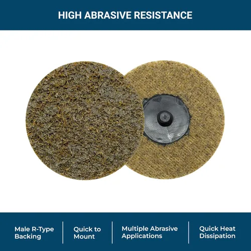 Vista 6 de Benchmark Abrasives Discos de lijado de 3 pulgadas, discos de acondicionamiento de superficie de nailon de cambio rápido, disco de lijado