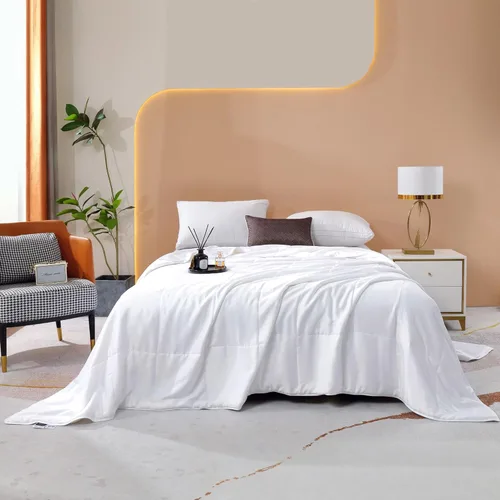 Vista 10 de THE COTTON & SILK® Edredón de seda lavable a máquina, manta/relleno de edredón para verano, relleno de seda, funda de algodón de alta calidad