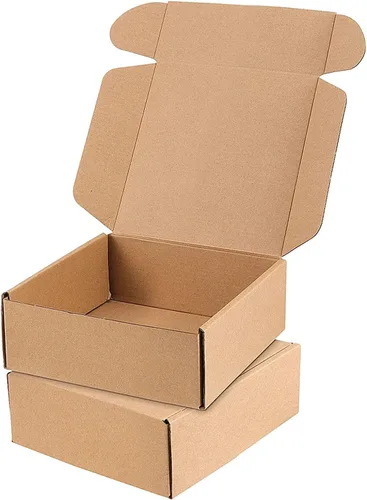 HAKZEON Paquete de 100 cajas de envío marrones de 4 x 4 x 2 pulgadas, cajas de cartón corrugado, cajas de regalo pequeñas de cartón a granel, cajas