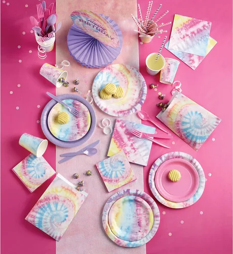 Vista 3 de Bolsas de papel para fiestas de teñido anudado, 8