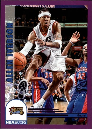 2022-23 Panini NBA Hoops Purple #297 Allen Iverson Philadelphia 76ers Officially Licensed Basketball Card