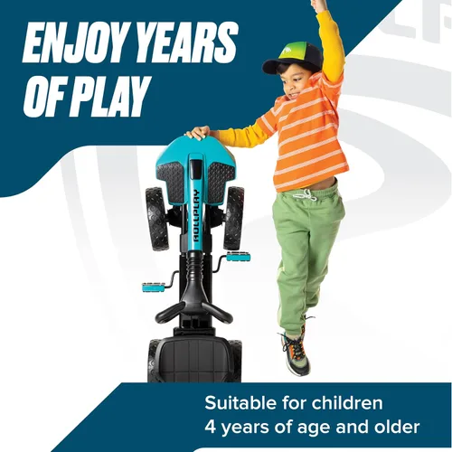 Vista 6 de Rollplay Flex Kart XL Pedal Go Kart para niños con neumáticos de EVA para tracción y durabilidad, asiento de cubo ajustable de 2 posiciones