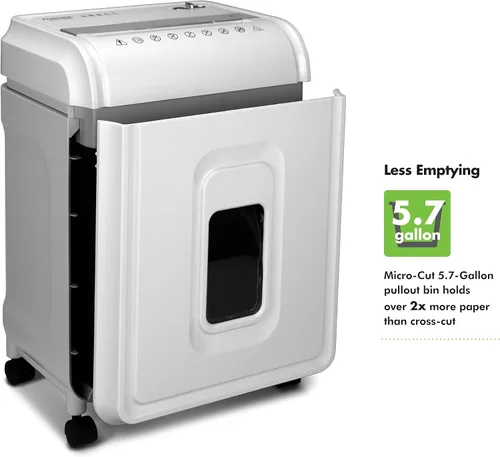 Vista 4 de Aurora AU1275MA - Trituradora de papel de microcorte de grado profesional de 12 hojas y CD/tarjeta de crédito/ 60 minutos de tiempo