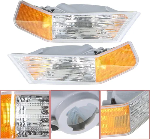 Vista 4 de Paquete de 2 luces direccionales delanteras izquierda y derecha de repuesto para Patriot 2007-2014 68004181AA 68004181AB