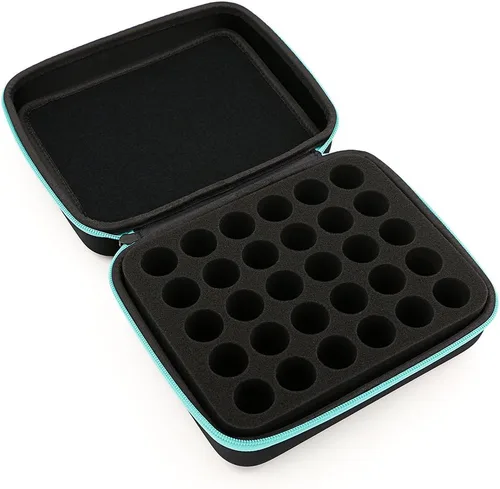 Vista 7 de Hipiwe Estuche rígido de transporte de aceite esencial de 30 botellas, bolsa de almacenamiento de EVA, perfecta para botellas de aceites esenciales